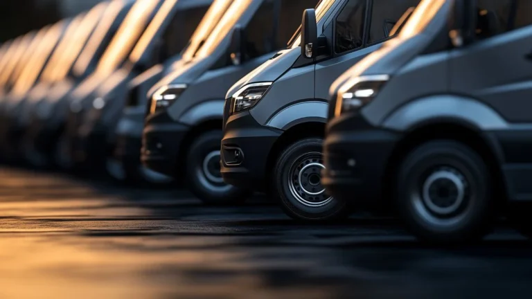 The fleet allocation problem visualised through delivery vans on a city map