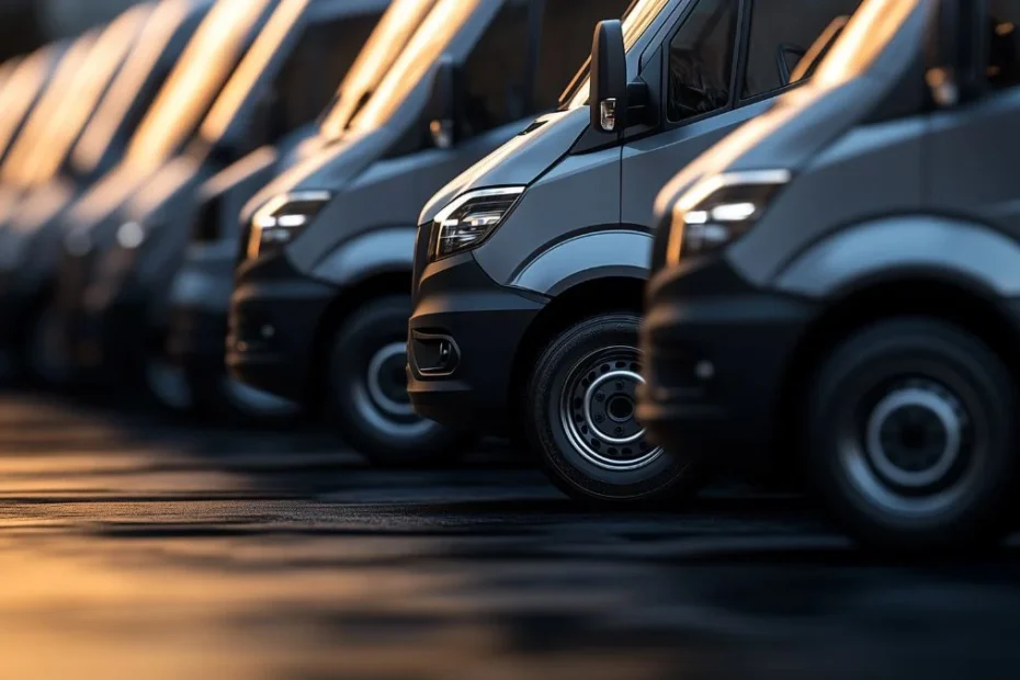The fleet allocation problem visualised through delivery vans on a city map