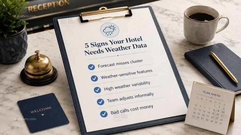 Hotel forecasting weather data diagnostic five signs checklist