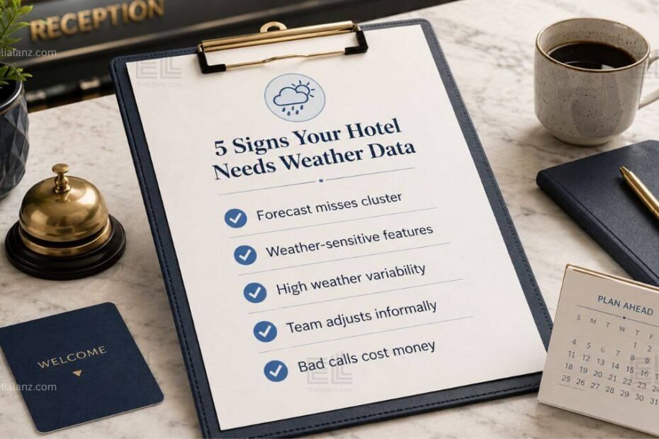 Hotel forecasting weather data diagnostic five signs checklist