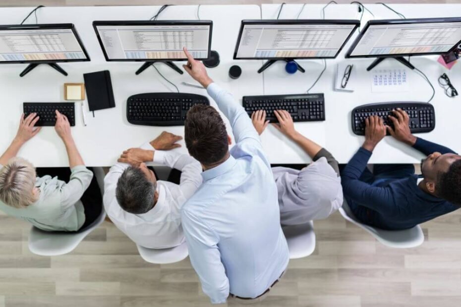 Operations manager reviewing multi-location performance on a dashboard